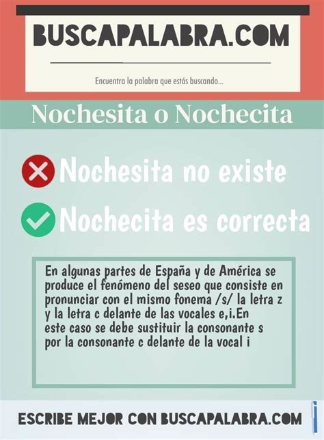 nochecita o nochesita|Nochecita